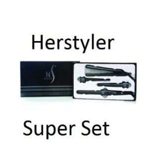 Herstyler Super Set with Super Styler Straightener and 3 Part Hair 