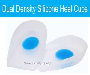 Medical Silicone Gel Heel Cups Pads Shoe Insoles Insert  