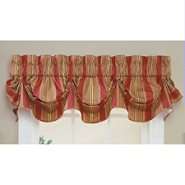   Sweetwater Stripe Red 79x16 Amanda Window Valance 