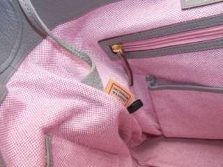 Dooney & Bourke GREY Leather Hobo Logo Lock Handbag A203807 Retail $ 