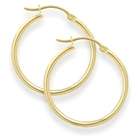 Elite Jewels 2 Inch Yellow Gold Hoop Earrings