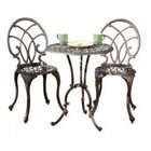   Aluminum Bronze Bistro Set   Bronze   28H x 23.5W x 23.5D   232237