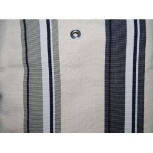 Grey & Black Stripe Custom Shower Curtain 