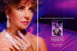 1987 Passion Elizabeth Taylor perfume magazine ad  