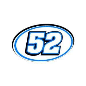  52 Number Jersey Nascar Racing   Blue   Window Bumper 