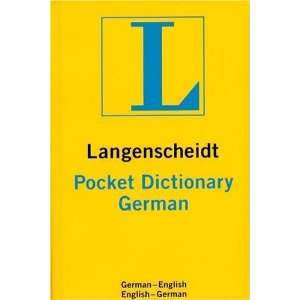  Langenscheidts Pocket Dictionary German German English 