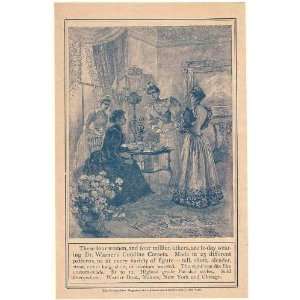  1894 Warner Coraline Corsets Four Women Illustration Print 