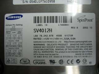 Samsung SV4012H 40GB 3.5 Hard Drive IDE Internal  