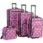 Fox Luggage F46 PINK DOTS 4 piece Pink Dots Luggage Set