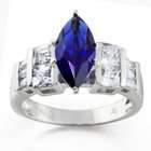 bling jewelry sterling silver 2ct marquise blue sapphire color cz
