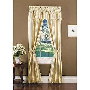 Champagne Faux Silk Dupioni 5 Piece Window Set  Essential Home For the 