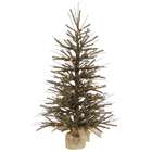   Lit Vienna Twig Artificial Christmas Tree in Burlap Bag   Clear Lights