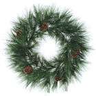   Needle Weeping Jackson Pine Christmas Wreath With Pine Cones   Unlit