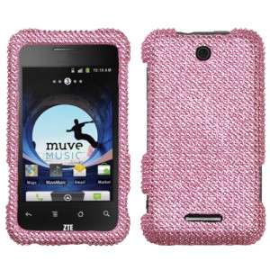 Pink Crystal Diamond BLING Hard Case Phone Cover for Cricket ZTE Score