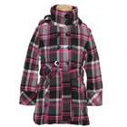   Dollhouse Toddler Girls Cute Pink Plaid Belted Pea Coat Jacket 4T
