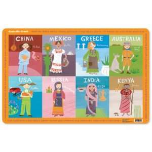  Crocodile Creek Girls Of the World Placemat Baby