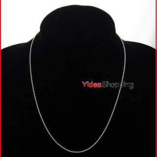 60 pcs Copper Silver Tone Ball Necklace Chains 46cm  