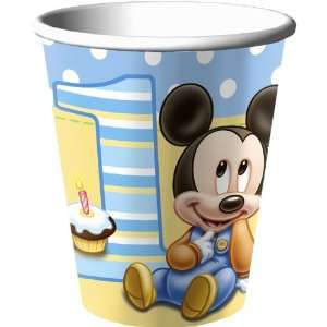   Mickeys 1st Birthday 9oz Paper Cups 8ct (6 Case Pack) Toys & Games