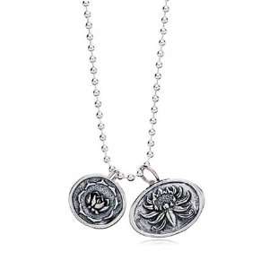  Lotus Charm Necklace in Silver, Nicki Chain Jewelry