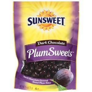 Sunsweet, Plums Sweets, Dark Chocolate Covered Prunes, 6oz Bag (Pack 