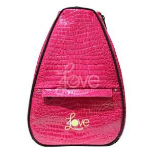  40 Love Courture Pink Croc Tennis Backpack Sports 