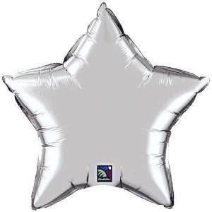  36 Silver/Silver Star Shape Jumbo Balloon Health 