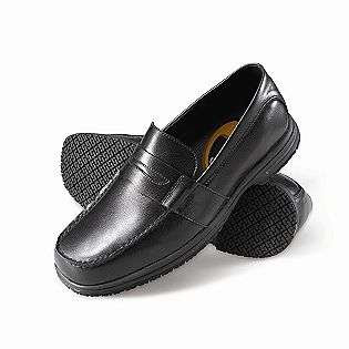Mens Slip Resistant Penny Loafer Casual Shoes #9530 Black  Genuine 