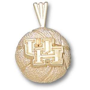  University of Houston New UH Basketball Pendant (Gold 
