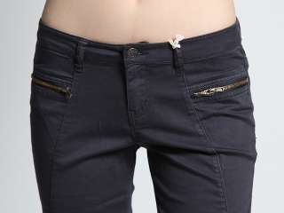   Zip Pocket Ankle SKINNY Jeans JEGGING Stretch Stylish DENIM RED  