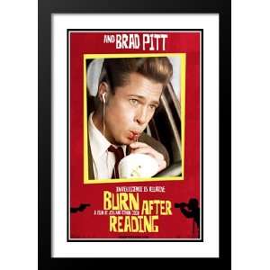  Burn After Reading 20x26 Framed and Double Matted Movie 