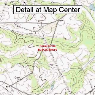 USGS Topographic Quadrangle Map   Social Circle, Georgia (Folded 