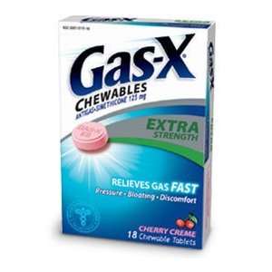  GAS X CHEWABLE CHERRY CREAM TABLETS # 18 EXTRA STRENGTH 