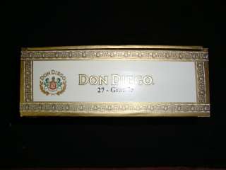 Don Diego Cigar Box, 7 3/4 x 6 5/8 x 2 1/4  
