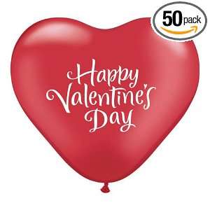   Heart Shaped Latex Balloons, Ruby Red   Pack of 50 Health & Personal