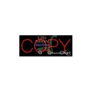 Copy LED Sign 8 inch tall x 20 inch wide x 3.5 inch deep outdoor only 