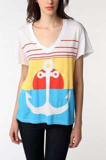 UrbanOutfitters  Anchor Oversized V Neck Tee