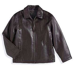 Open Bottom Leather Jacket  Dockers Clothing Mens Outerwear 