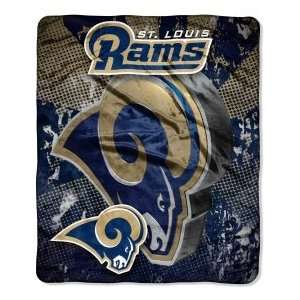 St. Louis Rams 50 x 60 Micro Raschel Throw Polyester Binding Graphic 