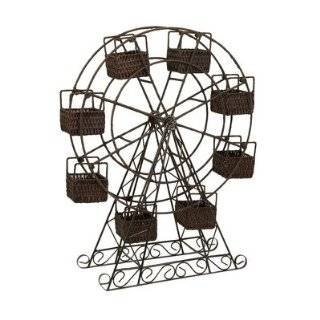  Wire Ferris Wheel, 22Hx18Wx6D, RUST Furniture & Decor