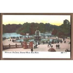 Postcard Bethesda Fountain Central Park N Y City 