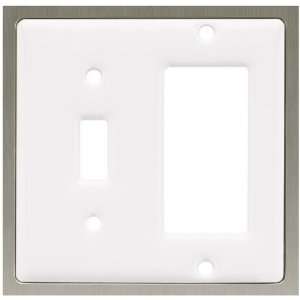   64581 Ceramic Insert Single Switch/Decorator Wall Plate, White