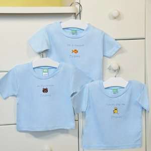  Personalized Set of 3 Tees   Blue Baby