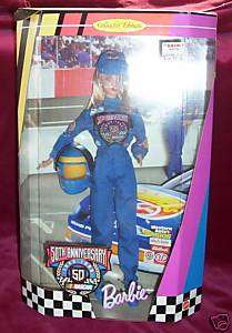 BARBIE 50th ANNIVERSARY NASCAR 1998 NRFB COLLECTIBLES  