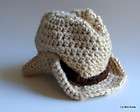 baby cowboy hat handmade 0 3mth 