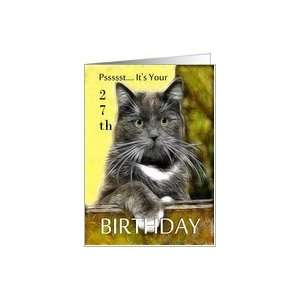    Birthday ~ Age Specific 27th ~ Cat in a box Card Toys & Games