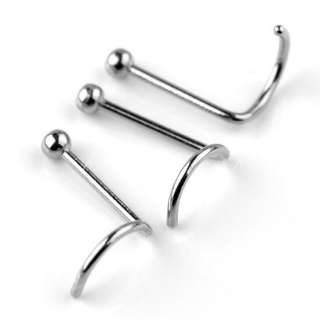   Steel Screw Stud Nose Ring Nostril Piercing Body Jewelry Punk  