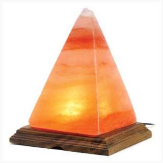 NATURAL SALT TABLE LAMP Pyramid Art Decor Light NEW  
