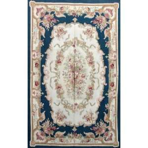   Hand Woven Aubusson Rug 5x8 French Design S172