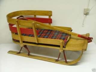 Vintage Wood Baby Toddler Child Pull Handle Chair SLED Canada Quality 