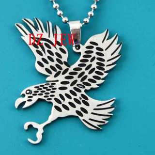 B5621 Cool Eagle Stainless 316L Steel Chain Pendant New  